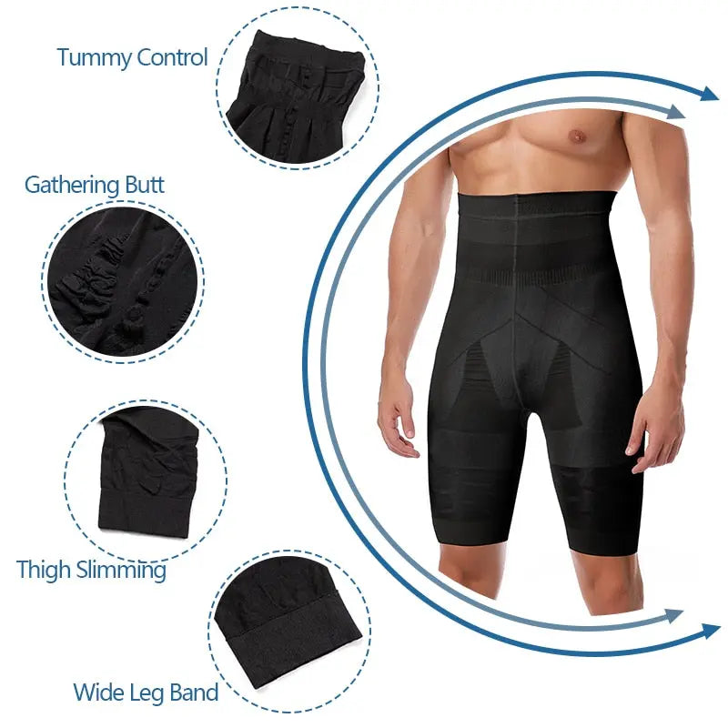 Men Tummy Control Shorts High Waist Slimming Shapewear Abdomen Belly  Apparel & Accessories > Clothing > Underwear & Socks > Shapewear 42.40 EZYSELLA SHOP