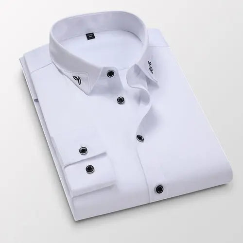 Men's Business Casual Long Sleeve White Shirt Fashion XXXLWhite Apparel & Accessories > Clothing > Shirts & Tops 44.99 EZYSELLA SHOP