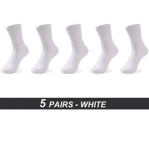 Men's Cotton Socks High Quality Black Business Soft 52-54White Socks 91.76 EZYSELLA SHOP