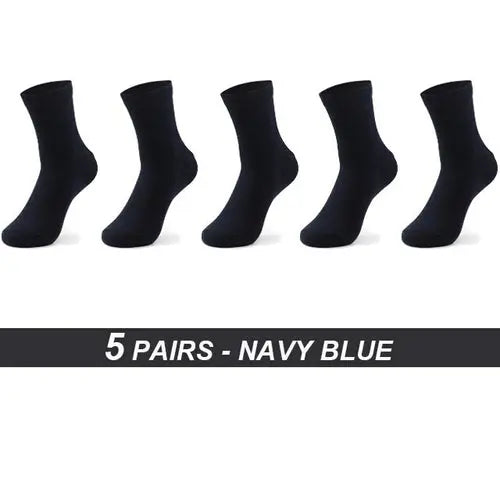 Men's Cotton Socks High Quality Black Business Soft 52-54NavyBlue Socks 91.76 EZYSELLA SHOP