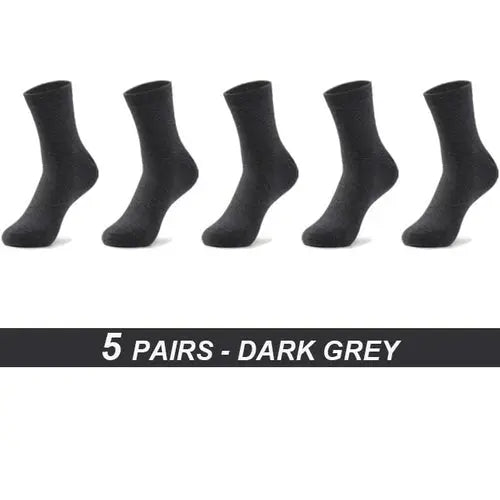 Men's Cotton Socks High Quality Black Business Soft 52-54DarkGrey Socks 91.76 EZYSELLA SHOP