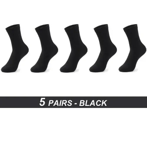 Men's Cotton Socks High Quality Black Business Soft 52-54Black Socks 91.76 EZYSELLA SHOP