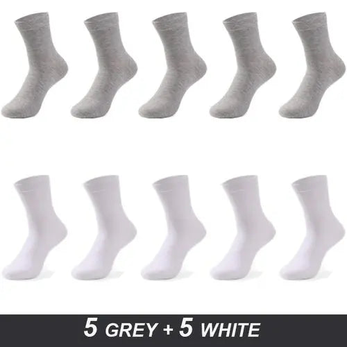 Men's Cotton Socks High Quality Black Business Soft 52-54Fuchsia Socks 134.96 EZYSELLA SHOP
