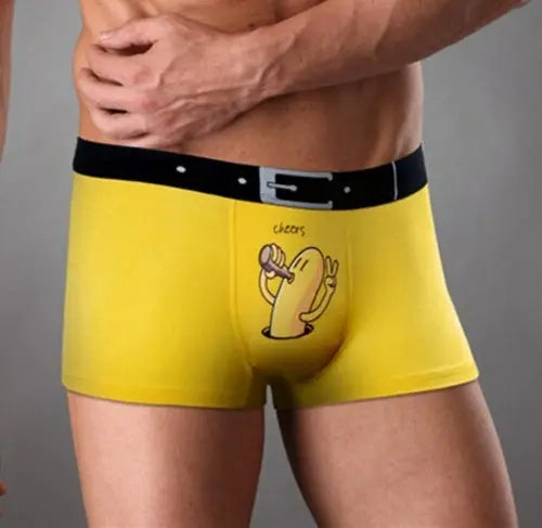 Men's Intimate Underwear Modal Underpants Men Sexy Underware Cartoon XXXLSilver1pc Underwear 59.04 EZYSELLA SHOP