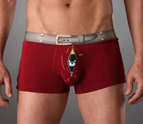 Men's Intimate Underwear Modal Underpants Men Sexy Underware Cartoon XXXLKhaki1pc Underwear 59.04 EZYSELLA SHOP