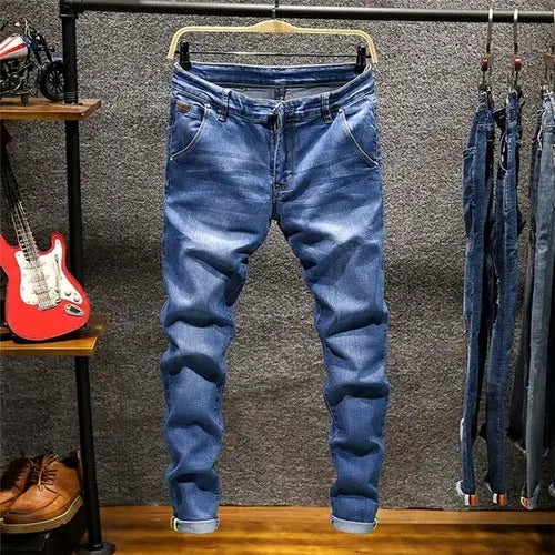 Men's Jeans Fashion Casual High-quality Stretch Skinny 38Black Apparel & Accessories > Clothing > Pants 86.99 EZYSELLA SHOP