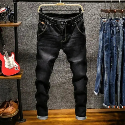 Men's Jeans Fashion Casual High-quality Stretch Skinny 38Red Apparel & Accessories > Clothing > Pants 86.99 EZYSELLA SHOP