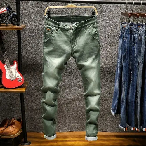 Men's Jeans Fashion Casual High-quality Stretch Skinny 38Skyblue Apparel & Accessories > Clothing > Pants 86.99 EZYSELLA SHOP