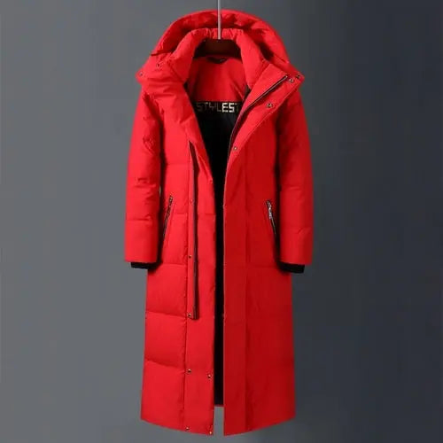 Men's X-long White Duck Down Jacket Winter New Over The Knee XXXLRed Apparel & Accessories > Clothing > Outerwear > Coats & Jackets 232.15 EZYSELLA SHOP