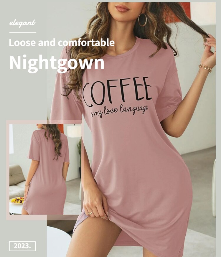 Milk Silk Nightgown Women Nightdress Short Sleeve Cartoon Nightgowns Sweet Casual Sleepwear Pijamas Sleepdress   58.99 EZYSELLA SHOP