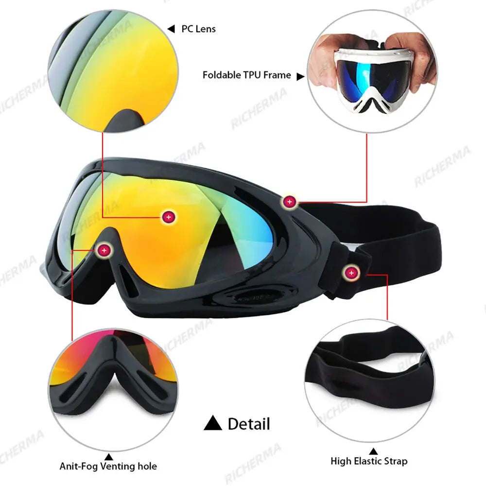 Motorcycle Motocross Goggles Windproof Anti UV ATV Dirt Bike MX  Apparel & Accessories > Clothing Accessories > Sunglasses 59.60 EZYSELLA SHOP