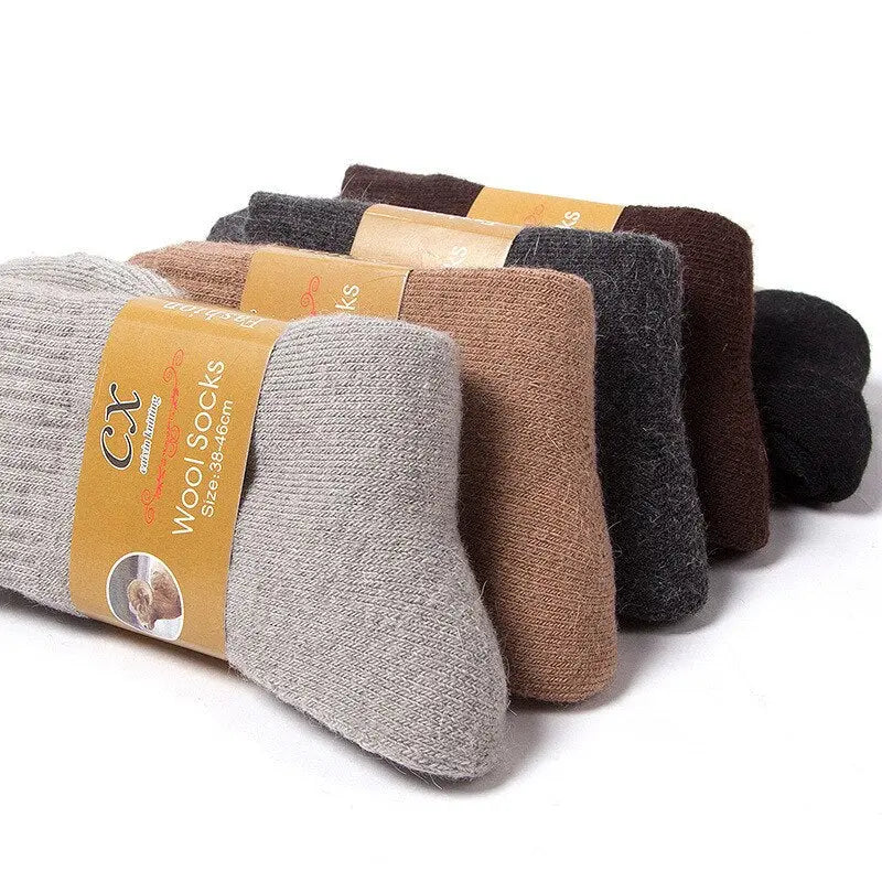 New 5Pairs Men's Wool Socks Winter Business Casual Thick Warm Winter  Sock 82.30 EZYSELLA SHOP