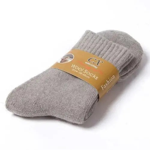 New 5Pairs Men's Wool Socks Winter Business Casual Thick Warm Winter Gray Sock 82.30 EZYSELLA SHOP