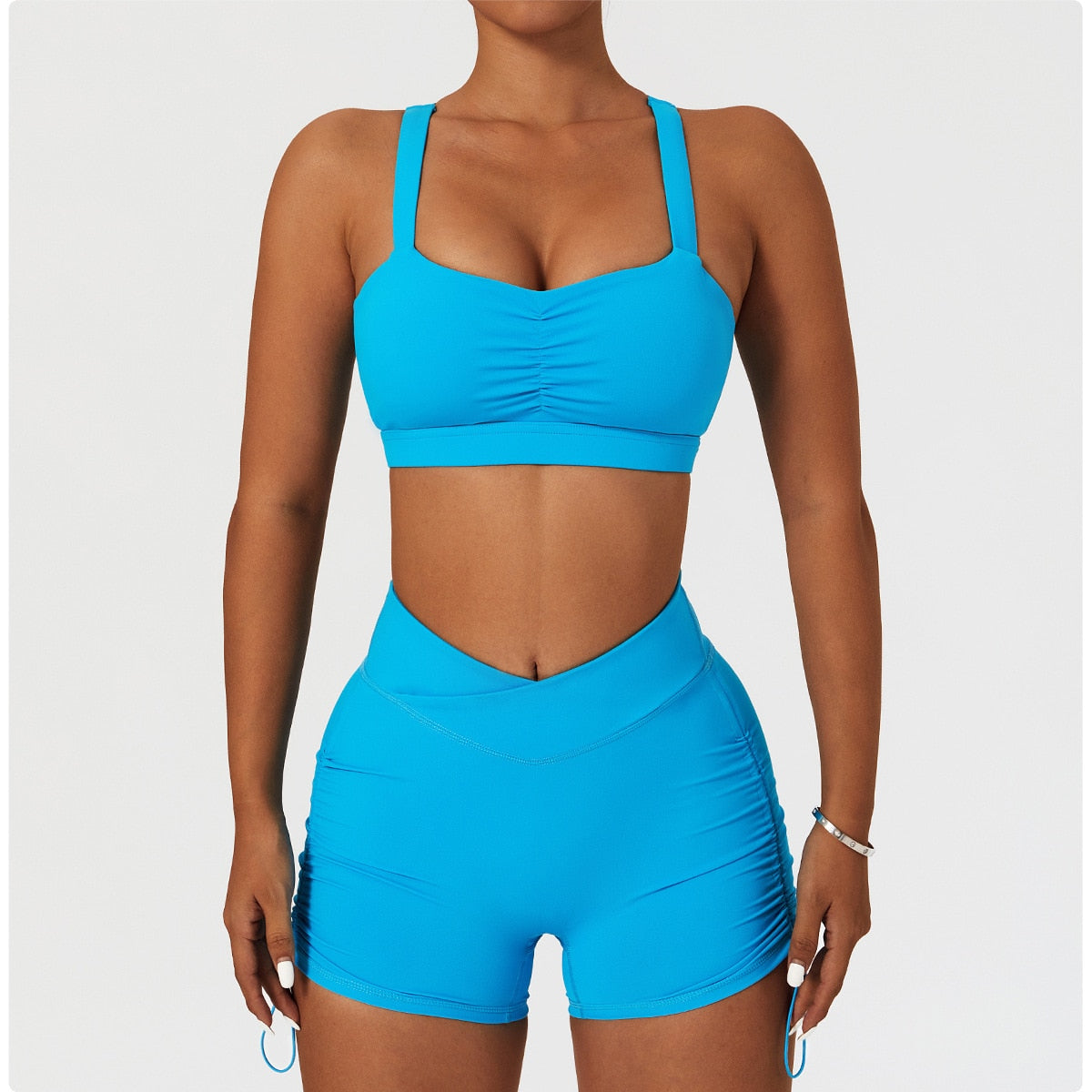 New Fitness Sports Bra for Women Push Up Beautiful Back Crisscross Strappy Running Gym Training Workout Yoga Underwear Crop Tops   59.99 EZYSELLA SHOP