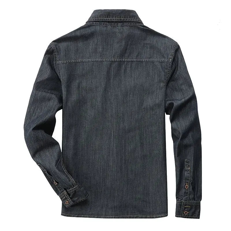 New Men's Casual Long Sleeve Denim Shirt Classic Style  Apparel & Accessories > Clothing > Shirts & Tops 88.02 EZYSELLA SHOP