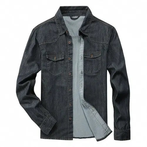 New Men's Casual Long Sleeve Denim Shirt Classic Style XXXLBlack Apparel & Accessories > Clothing > Shirts & Tops 88.02 EZYSELLA SHOP