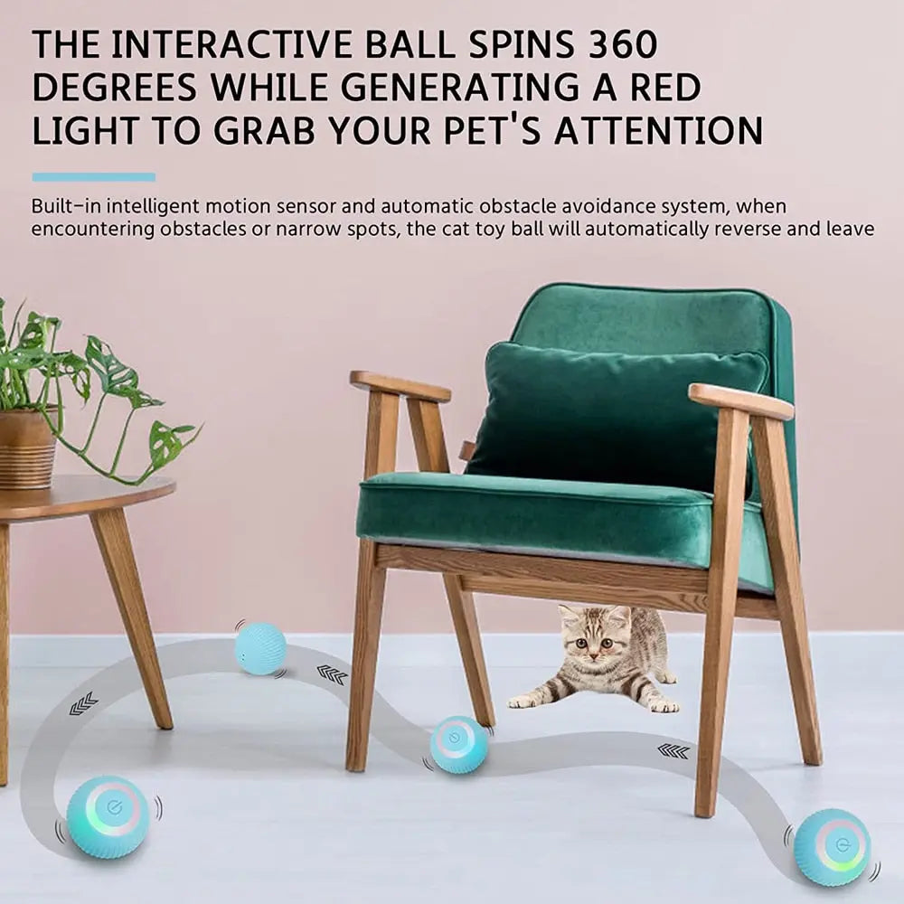 New Smart Cat Toys Automatic Rolling Ball Electric Cat Toy Interactive  Animals & Pet Supplies > Pet Supplies > Cat Supplies > Cat Toys 37.99 EZYSELLA SHOP