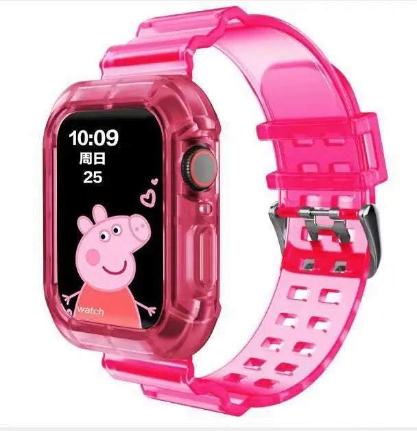 Newest Sport Strap for Apple Watch Band  Series 6 1 2 3 4 5 silicone Transparent  for Iwatch 5 4 Strap 38mm 40mm 42mm 44mm wirst pink42MMand44MM  24.55 EZYSELLA SHOP