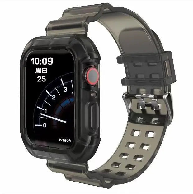Newest Sport Strap for Apple Watch Band  Series 6 1 2 3 4 5 silicone Transparent  for Iwatch 5 4 Strap 38mm 40mm 42mm 44mm wirst black42MMand44MM  34.70 EZYSELLA SHOP
