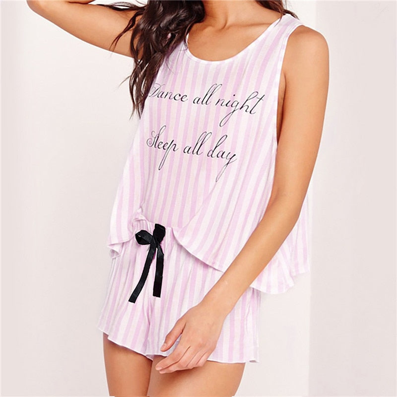 Pajamas for Women Summer Solid Sleepwear Cotton Pyjamas Set Tank Top Shorts Cute Underwear Set Soft Sleeveless Nightwear   51.99 EZYSELLA SHOP