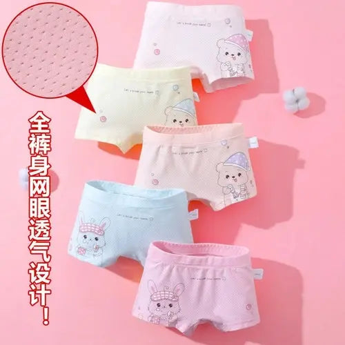 Panties For Girls Cartoon Kids Girls Panties Soft Children's XXLBeige4pcs Lingerie & Underwear 70.20 EZYSELLA SHOP