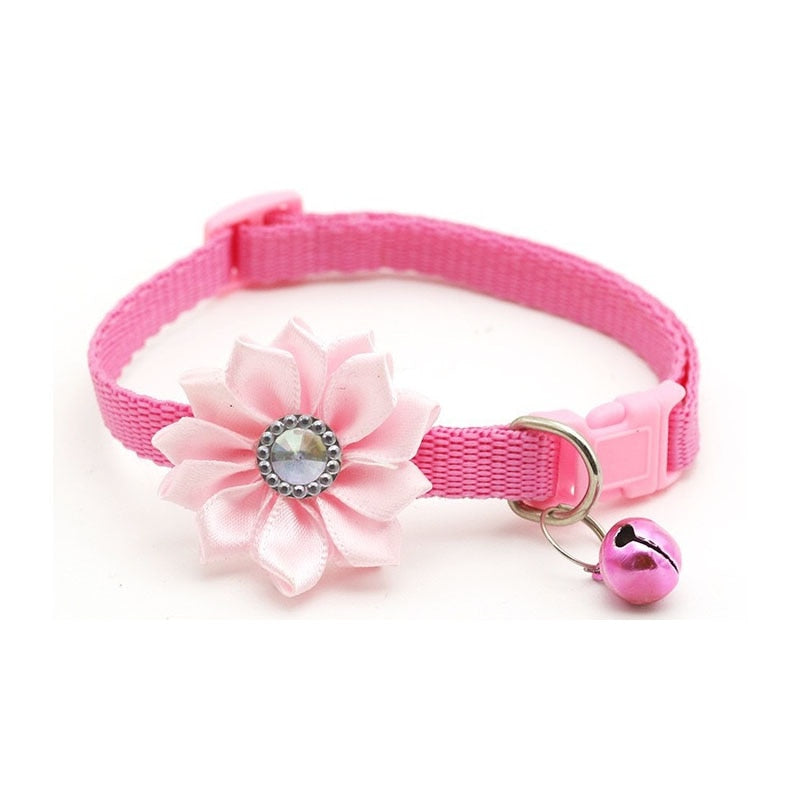 Pet Dog Collar Bell Personalized Adjustable Nylon Ribbon Lovely Flowers Cats Necklace Dogs Accessories Pet Items Easy Wear pinkChina Animals & Pet Supplies > Pet Supplies > Pet Collars & Harnesses 24.16 EZYSELLA SHOP