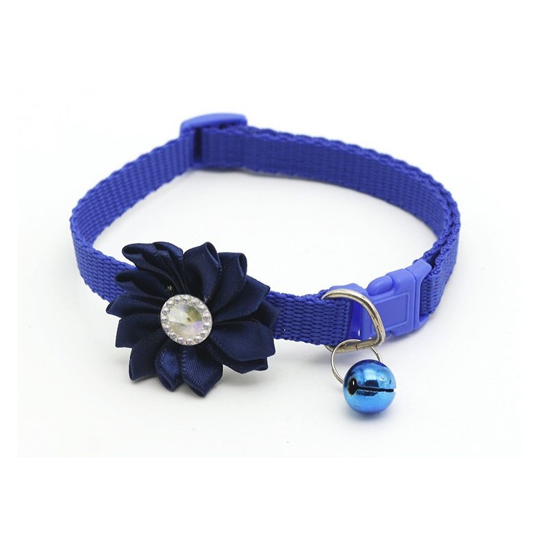 Pet Dog Collar Bell Personalized Adjustable Nylon Ribbon Lovely Flowers Cats Necklace Dogs Accessories Pet Items Easy Wear sapphireChina Animals & Pet Supplies > Pet Supplies > Pet Collars & Harnesses 24.16 EZYSELLA SHOP