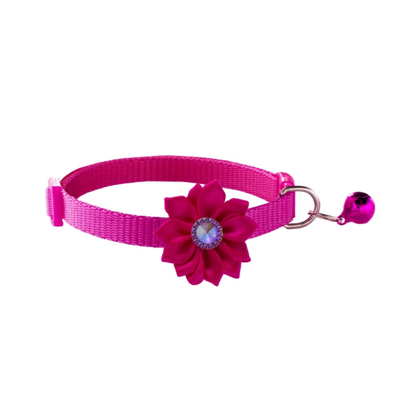 Pet Dog Collar Bell Personalized Adjustable Nylon Ribbon Lovely Flowers Cats Necklace Dogs Accessories Pet Items Easy Wear roseredChina Animals & Pet Supplies > Pet Supplies > Pet Collars & Harnesses 24.16 EZYSELLA SHOP