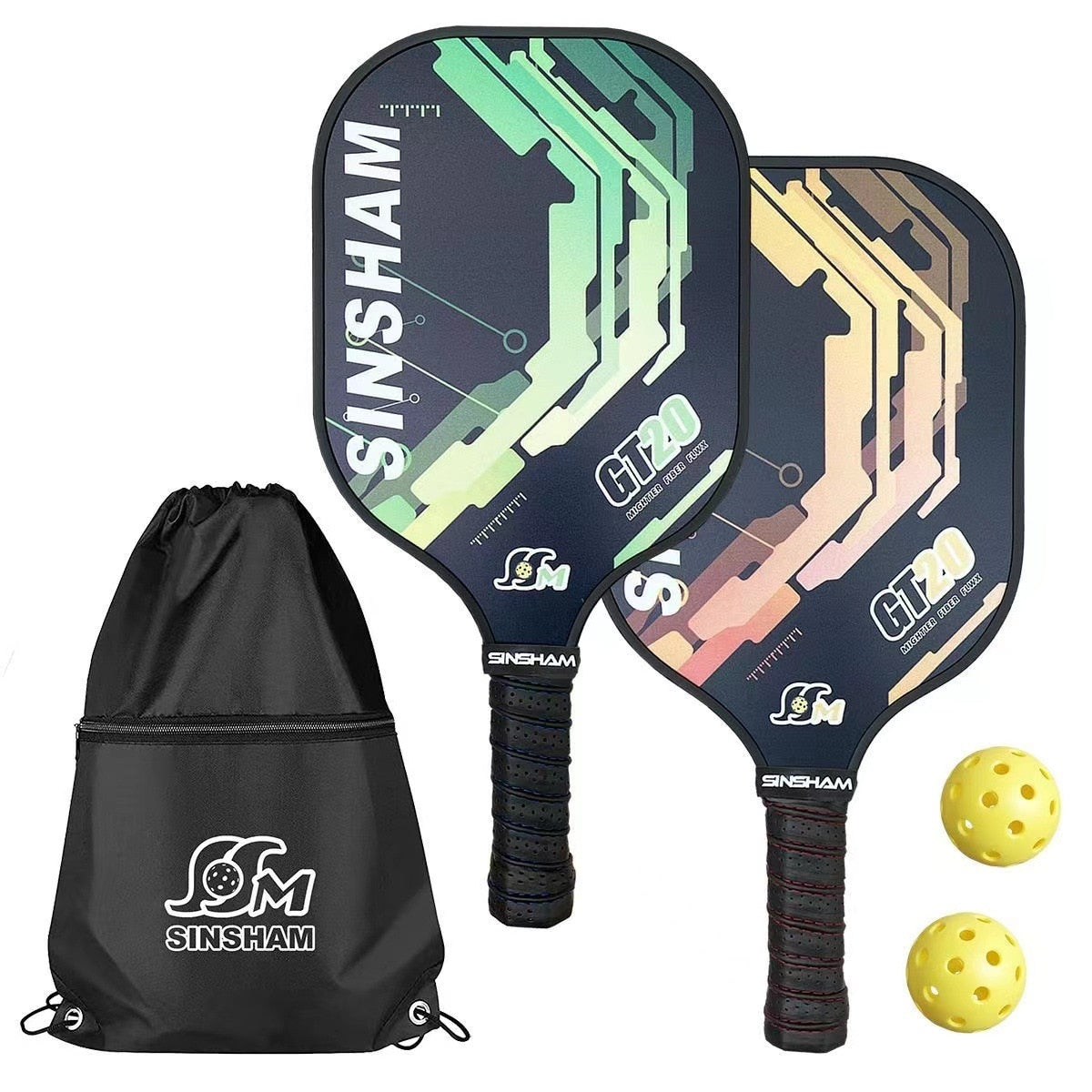 Pickleball Paddles Set-Graphite Carbon Fiber Lightweight High Hardness,Indoor and Outdoor Exercise,for Training GYsetof2 Sporting Goods > Outdoor Recreation > Outdoor Games > Pickleball > Pickleball Paddles 149.41 EZYSELLA SHOP