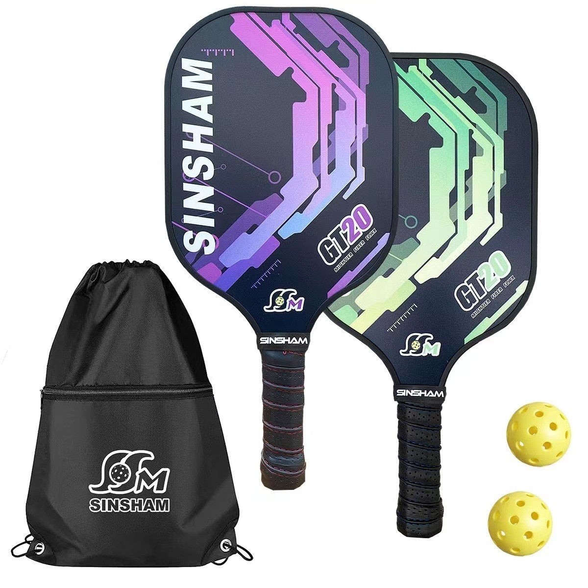 Pickleball Paddles Set-Graphite Carbon Fiber Lightweight High Hardness,Indoor and Outdoor Exercise,for Training PGsetof2 Sporting Goods > Outdoor Recreation > Outdoor Games > Pickleball > Pickleball Paddles 149.41 EZYSELLA SHOP