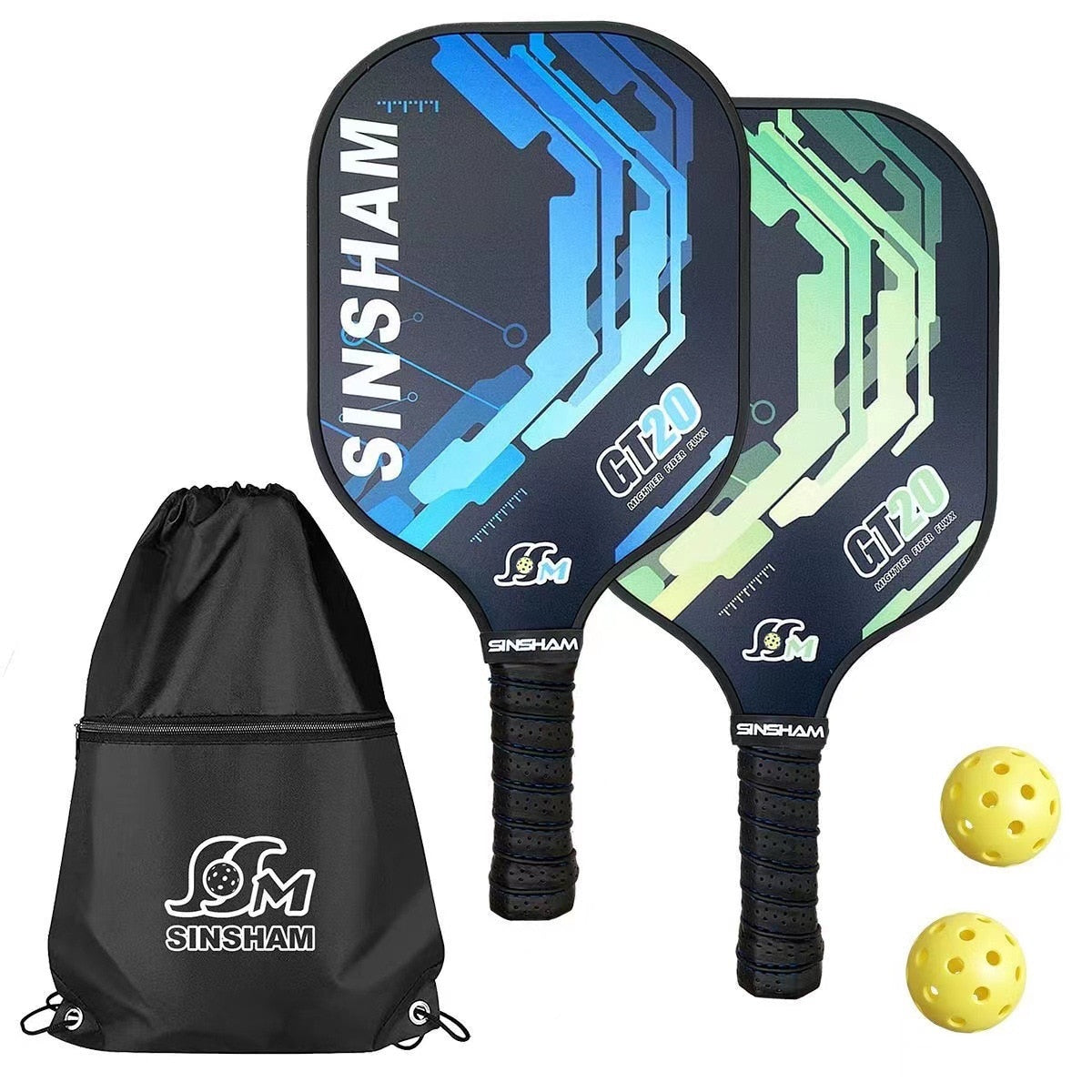 Pickleball Paddles Set-Graphite Carbon Fiber Lightweight High Hardness,Indoor and Outdoor Exercise,for Training BGsetof2 Sporting Goods > Outdoor Recreation > Outdoor Games > Pickleball > Pickleball Paddles 149.41 EZYSELLA SHOP