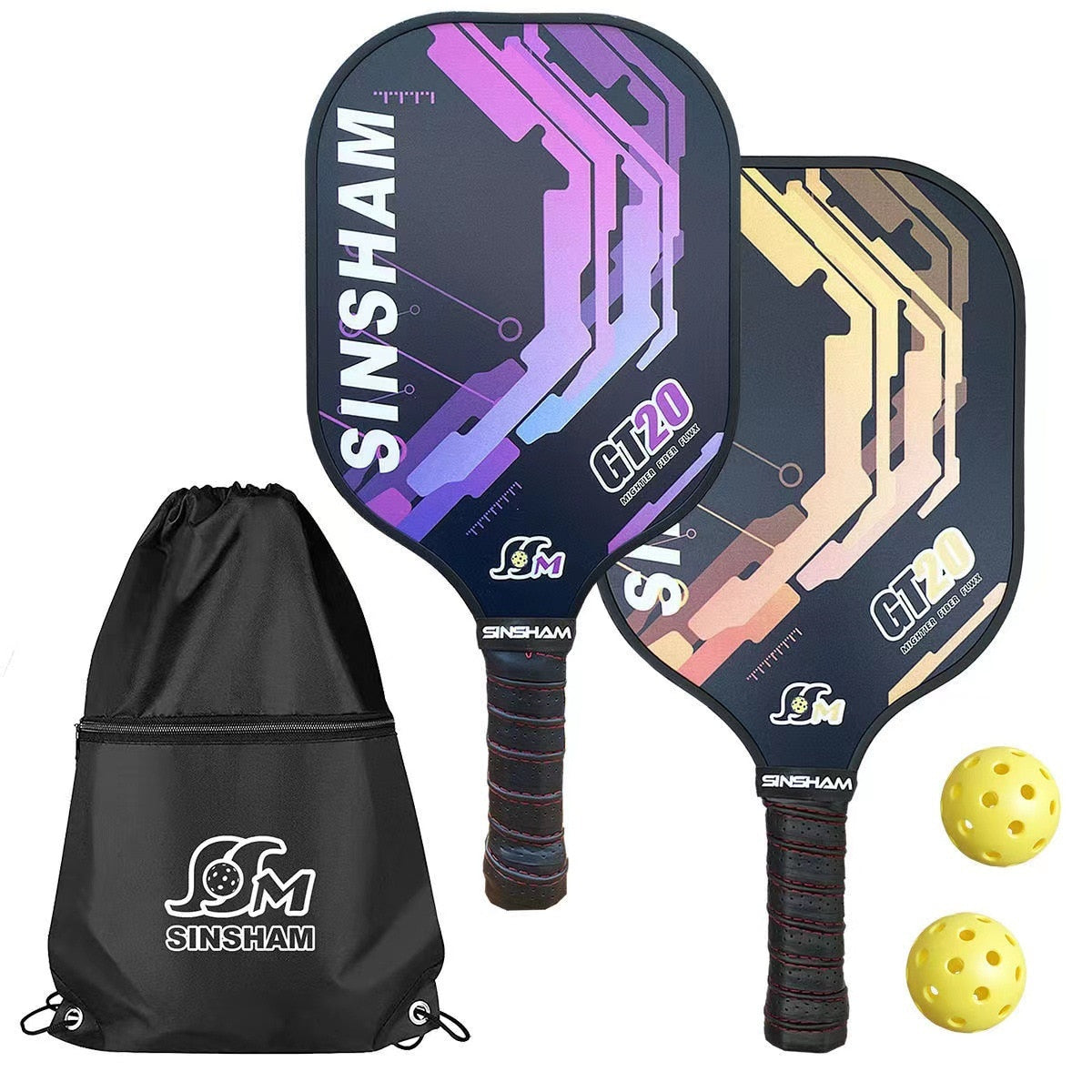 Pickleball Paddles Set-Graphite Carbon Fiber Lightweight High Hardness,Indoor and Outdoor Exercise,for Training PYsetof2 Sporting Goods > Outdoor Recreation > Outdoor Games > Pickleball > Pickleball Paddles 149.41 EZYSELLA SHOP