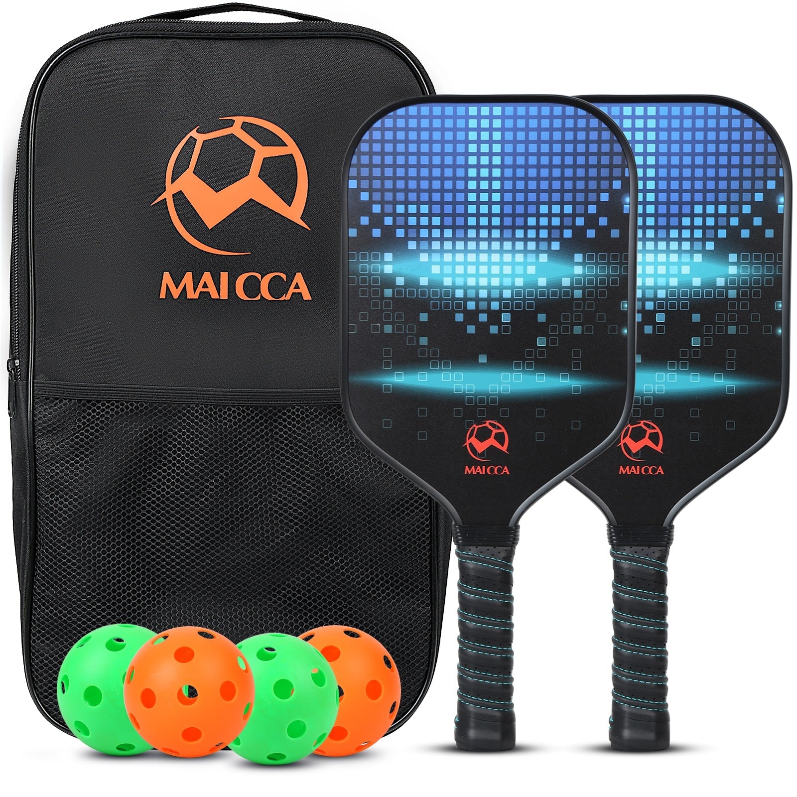 Pickleball Paddles USAPA Approved Set Rackets Honeycomb Core 4 Balls Portable Racquet Cover Carrying Bag Gift Kit Indoor Outdoor  Sporting Goods > Outdoor Recreation > Outdoor Games > Pickleball > Pickleball Paddles 106.12 EZYSELLA SHOP