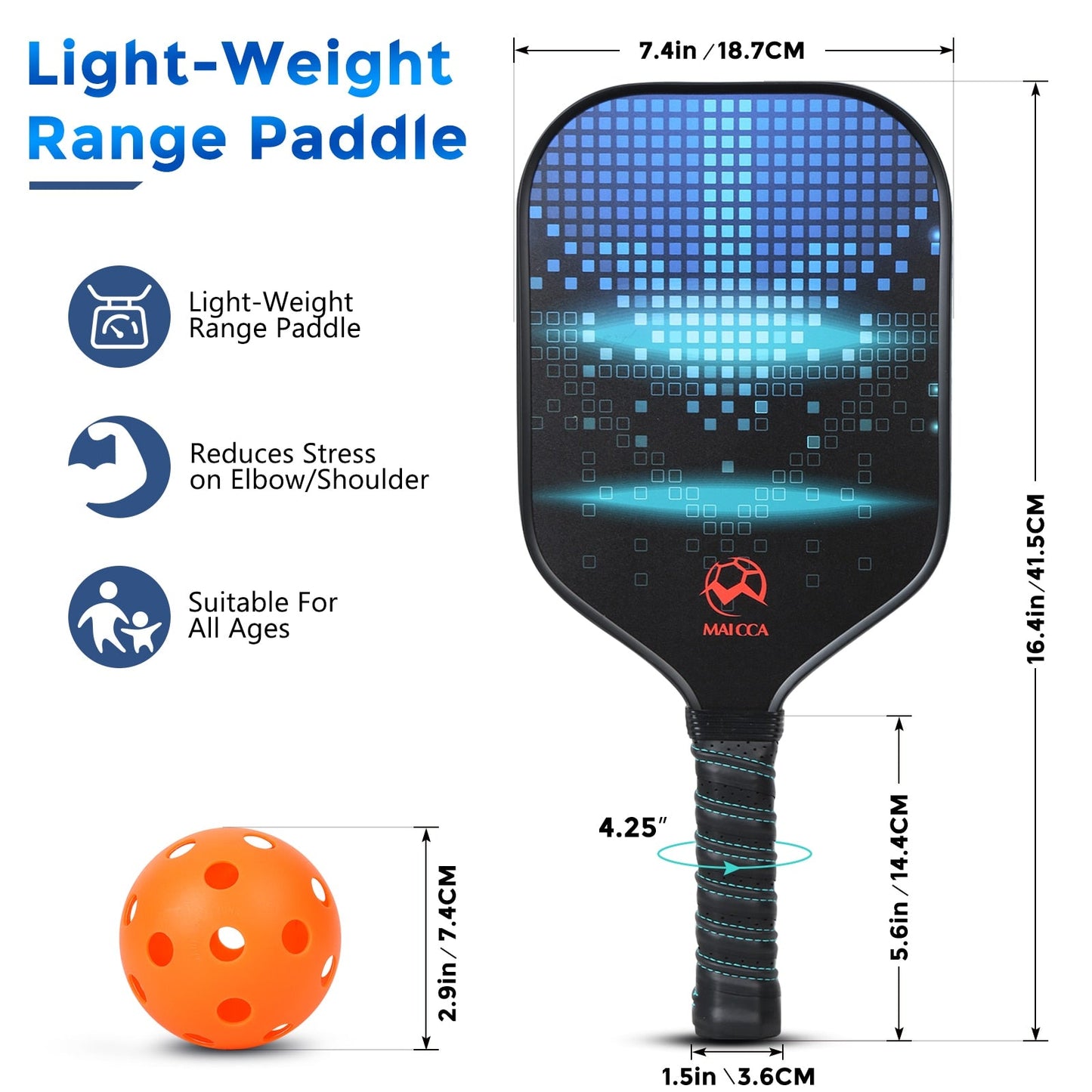 Pickleball Paddles USAPA Approved Set Rackets Honeycomb Core 4 Balls Portable Racquet Cover Carrying Bag Gift Kit Indoor Outdoor  Sporting Goods > Outdoor Recreation > Outdoor Games > Pickleball > Pickleball Paddles 106.12 EZYSELLA SHOP
