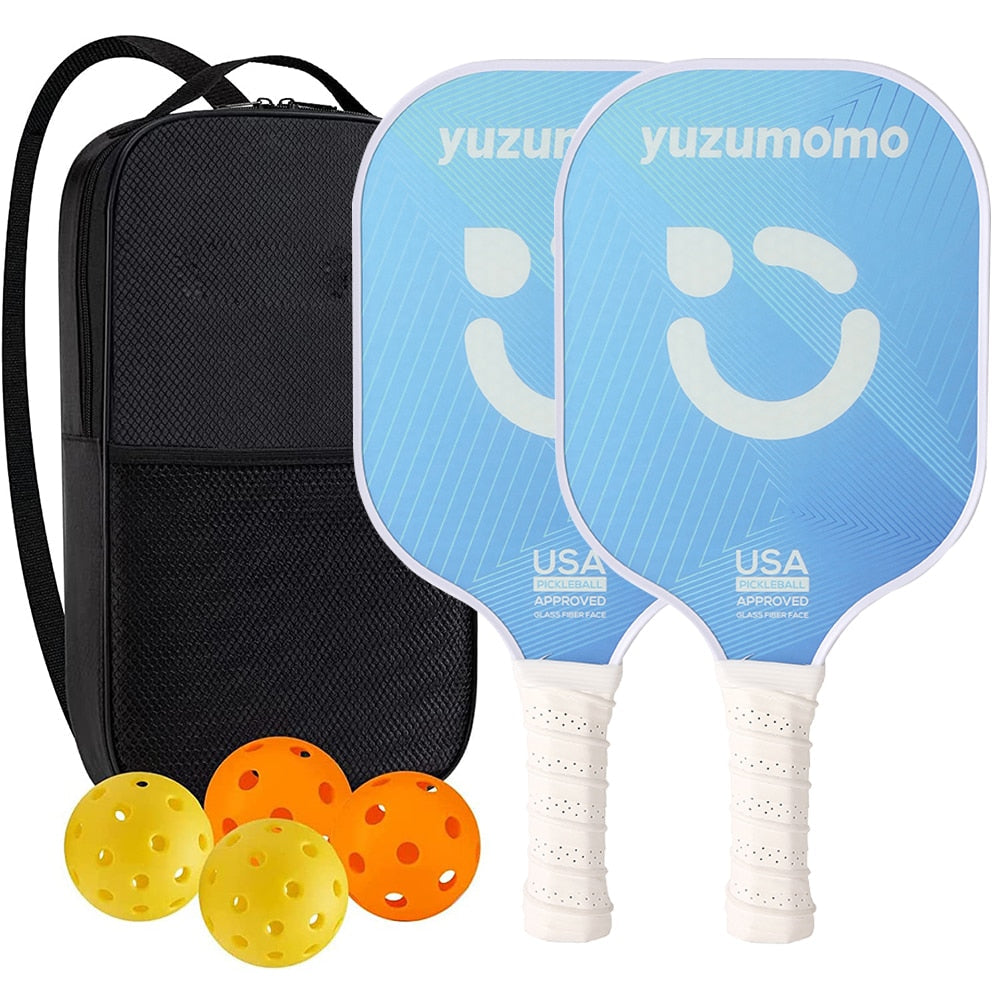 Pickleball Paddles USAPA Approved Set Rackets Honeycomb Core 4 Balls Portable Racquet Cover Carrying Bag Gift Kit Indoor Outdoor SETD Sporting Goods > Outdoor Recreation > Outdoor Games > Pickleball > Pickleball Paddles 106.12 EZYSELLA SHOP