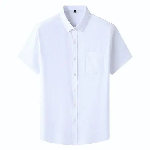 Plus Size 6XL 8XL10XL Men White Stretch Shirts Sleeve Shirt Business XXXLWhite Apparel & Accessories > Clothing > Shirts & Tops 58.96 EZYSELLA SHOP