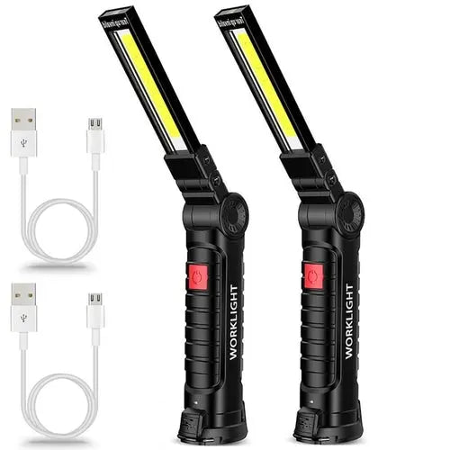 Portable LED Flashlight USB Rechargeable Work Light Magnetic lightblue Hardware > Tools > Flashlights & Headlamps 98.22 EZYSELLA SHOP