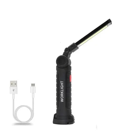 Portable LED Flashlight USB Rechargeable Work Light Magnetic GoldenYellow Hardware > Tools > Flashlights & Headlamps 54.30 EZYSELLA SHOP