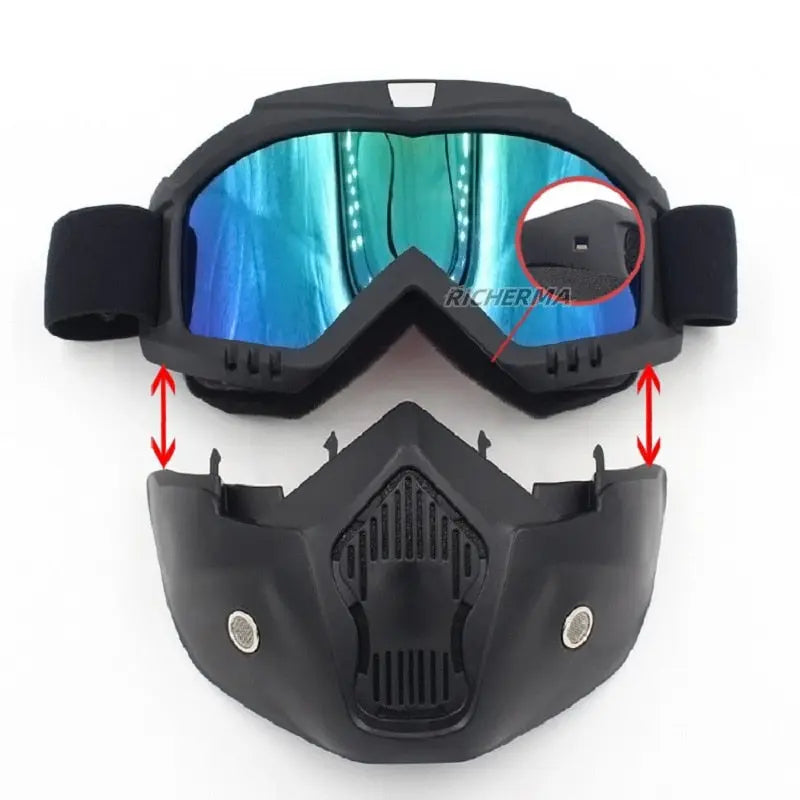 Protective Motorcycle Face Mask With Goggles Removable Biker Helmet  Business & Industrial > Work Safety Protective Gear > Protective Masks 63.48 EZYSELLA SHOP