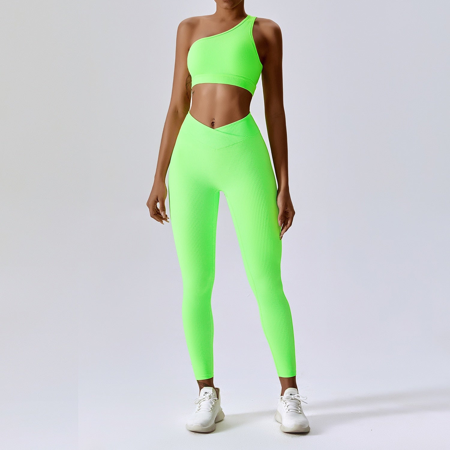 Ribbed Yoga Set Sportswear Women Suit For Fitness Clothing Sports Suit Workout Clothes Tracksuit Sports Outfit Gym Clothing Wear GreenSet-4XLChina  71.99 EZYSELLA SHOP
