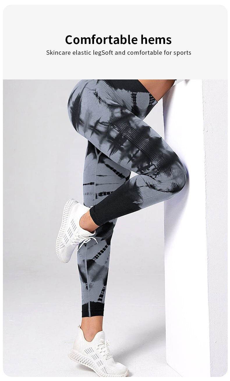 Seamless Leggings for Women Fitness Yoga Pants High Waist Tie Dye Legging Workout Scrunch Butt Lifting Sports Gym Tights Woman   56.99 EZYSELLA SHOP