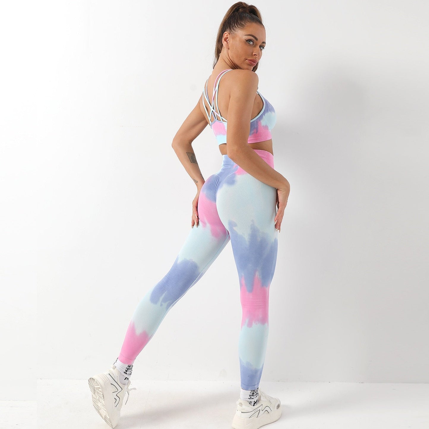 Seamless Yoga Suit Sports Set Gym Clothes Fitness Women Long Sleeve Crop Top High Waist Leggings Shorts Workout Set Tracksuits   62.99 EZYSELLA SHOP