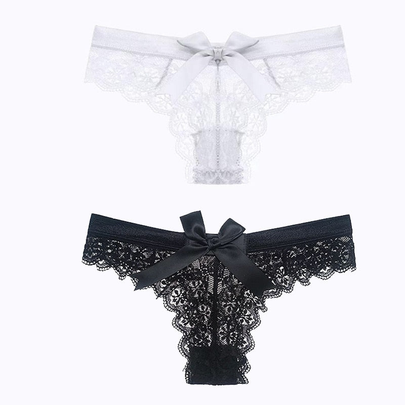 Sexy Lace Thong Women&#39;s Lace Bow Sexy Women&#39;s Triangle Underwear European and American Fashion Girl&#39;s T Pants DefaultTitle  47.99 EZYSELLA SHOP