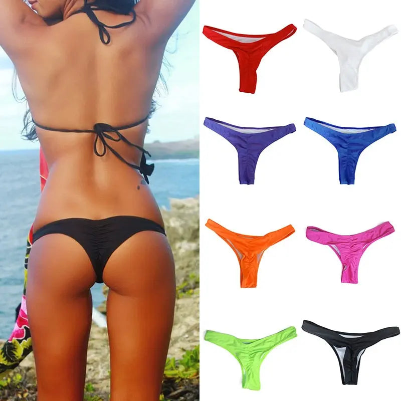 Sexy Swimwear Women Briefs Bikini Bottom Side Ties Brazilian Thong  Apparel & Accessories > Clothing > Swimwear 32.77 EZYSELLA SHOP