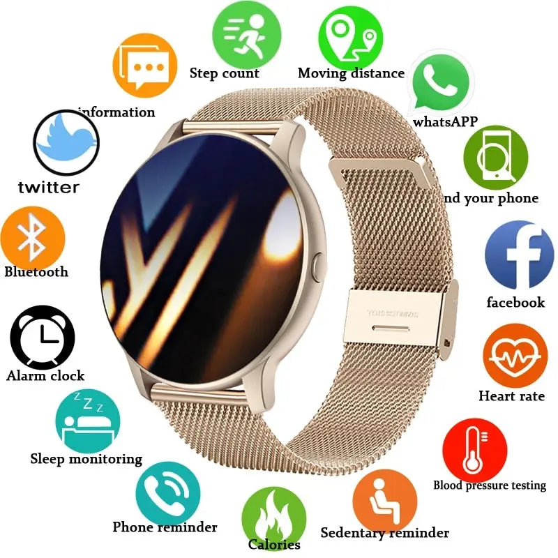 Smart Watch Ladies Full Touch Screen Sports Fitness Watch  Apparel & Accessories > Jewelry > Watches 142.90 EZYSELLA SHOP
