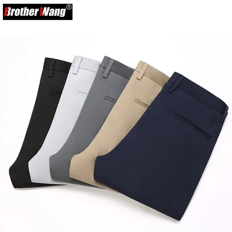 Spring Summer Men's Straight Fit Thin Casual Pants Business Fashion  Apparel & Accessories > Clothing > Pants 75.14 EZYSELLA SHOP