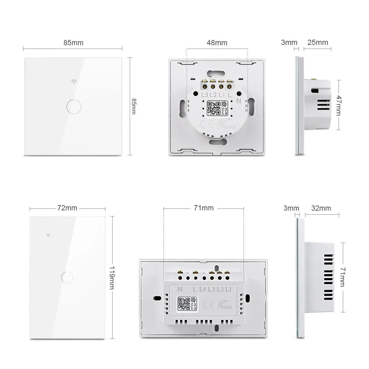 Standard Homekit Smart Switch LED Light WiFi Wall Touch Switches  HomeKit 64.99 EZYSELLA SHOP