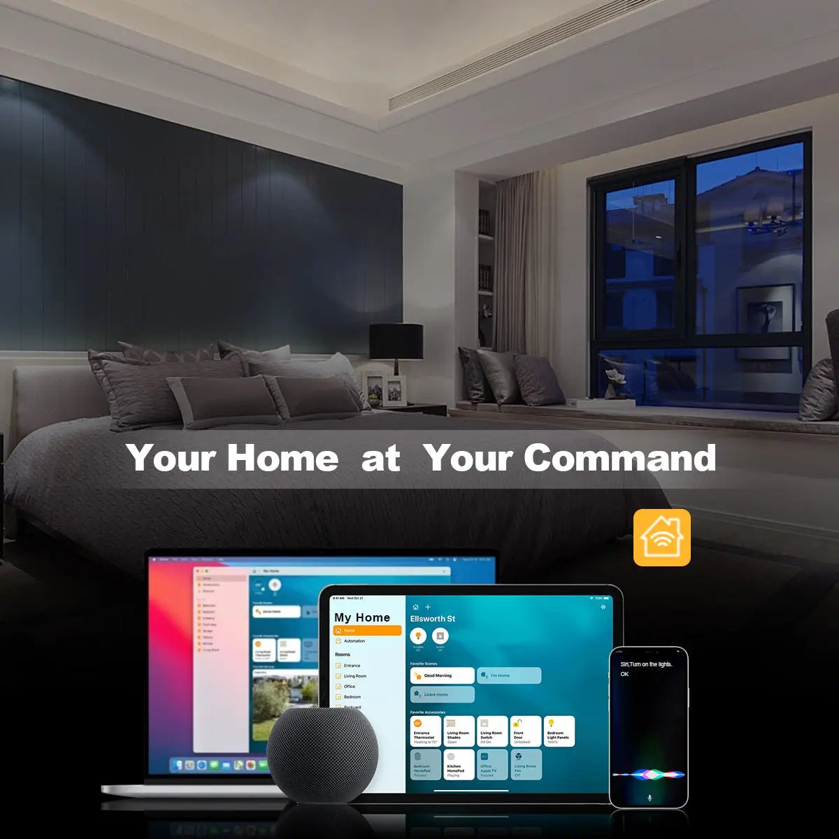 Standard Homekit Smart Switch LED Light WiFi Wall Touch Switches  HomeKit 64.99 EZYSELLA SHOP
