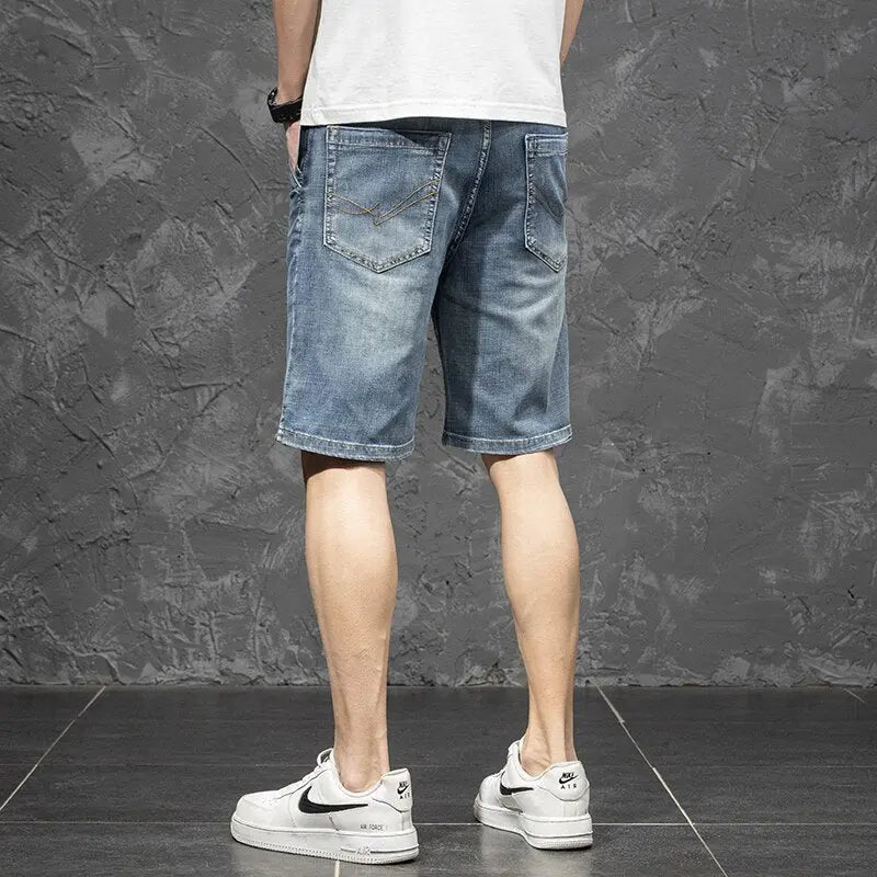Summer Men's Retro Blue Short Jeans Classic Style Fashion  Apparel & Accessories > Clothing > Shorts 56.69 EZYSELLA SHOP