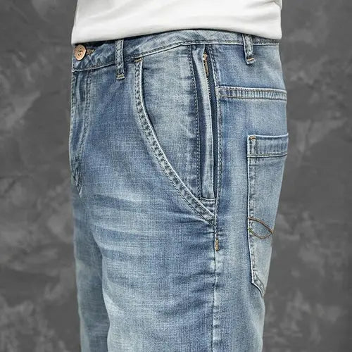 Summer Men's Retro Blue Short Jeans Classic Style Fashion XXXLGray Apparel & Accessories > Clothing > Shorts 56.69 EZYSELLA SHOP